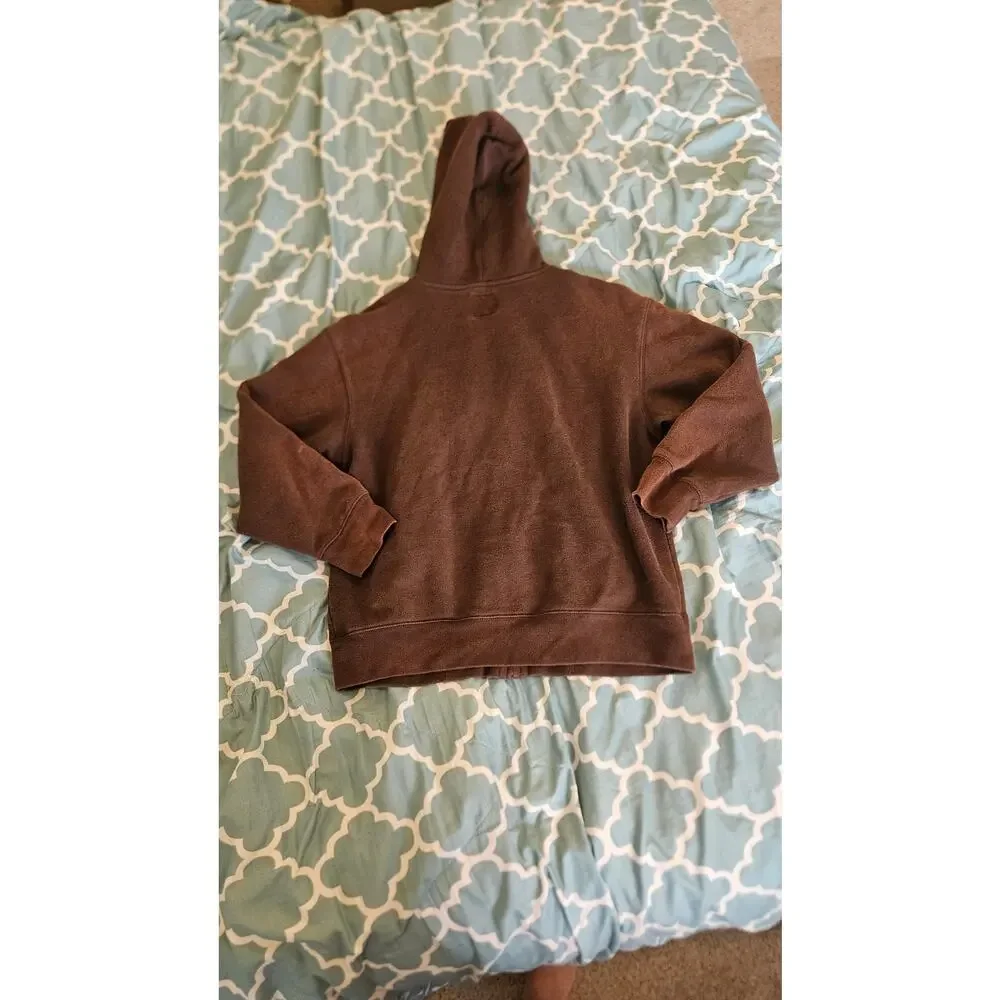 Gap Child Size Large Brown Long Sleeve Full Zip Closure Hooded Sweater